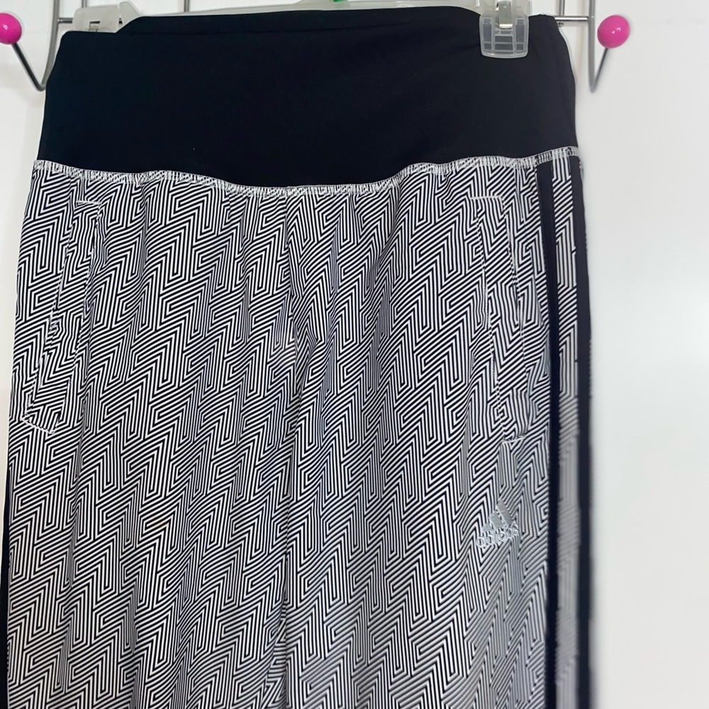 Adidas white and black joggers
